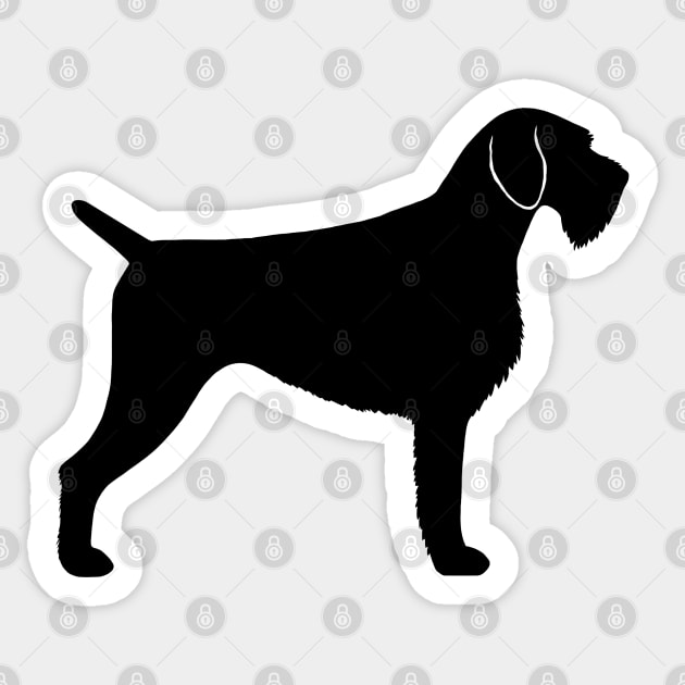 German Wirehaired Pointer Silhouette Sticker by Coffee Squirrel